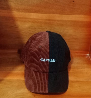 Nón nhung 6 múi form mềm captain phối 2 màu nâu, đen